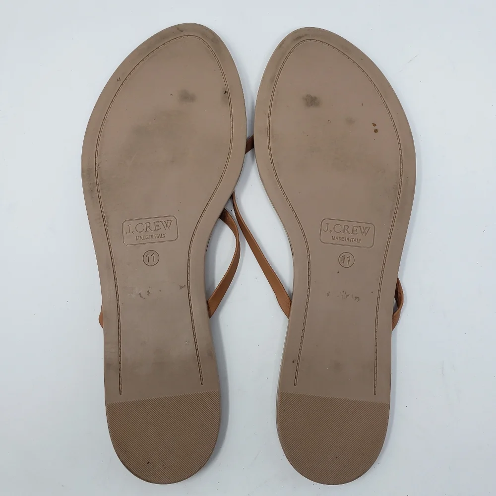 J Crew Italian Leather Thong Sandals Size 11 - Picture 4 of 5